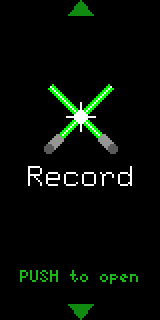Record tile with crossed sabers